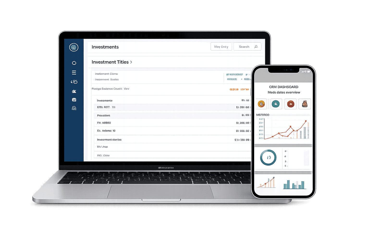 Pathwise CRM dashboard on laptop and mobile